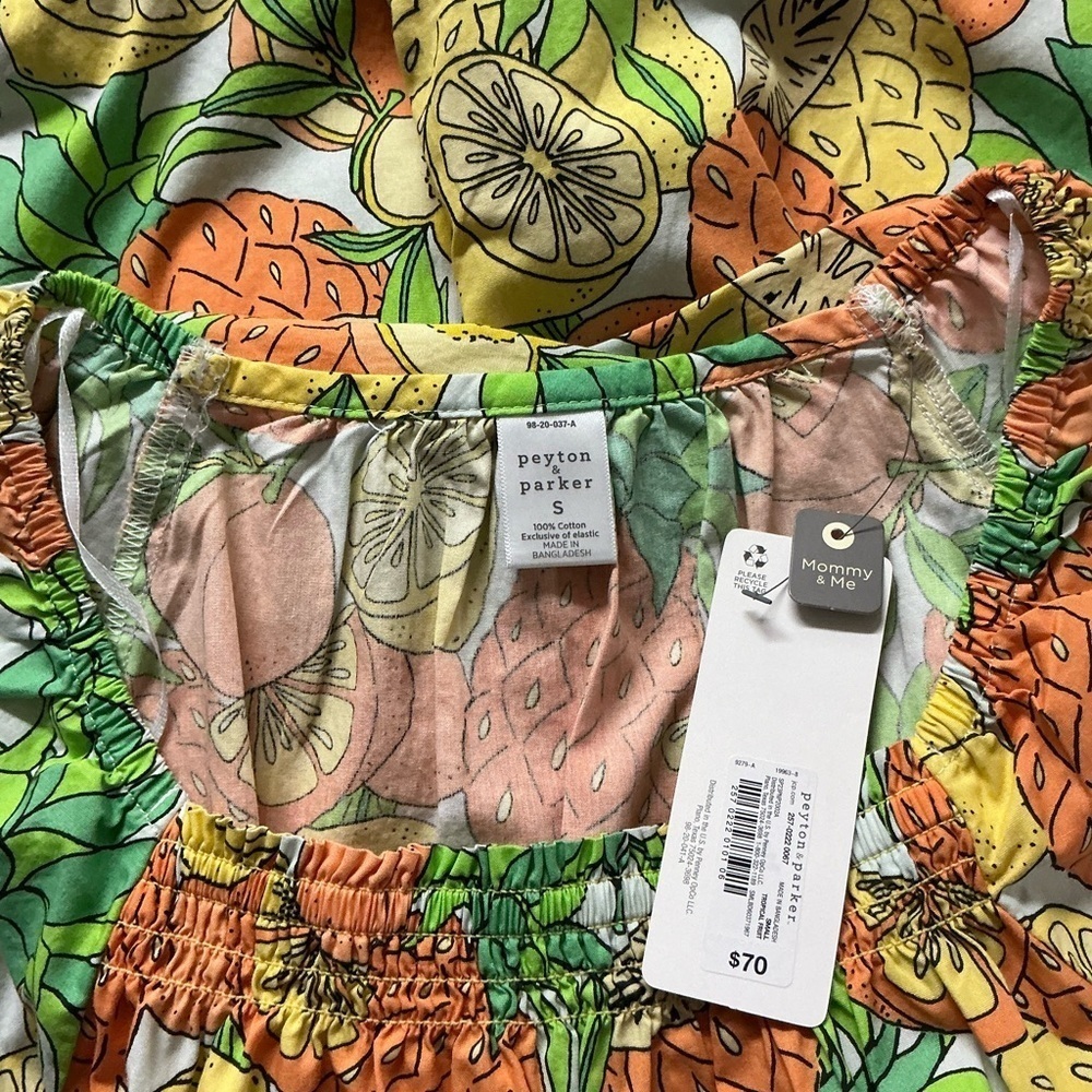 NWT Peyton & Parker Tropical Fruit Print Dress - Picture 6 of 9